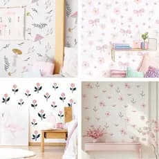 Adesivos de parede buquê rosa adesivos de parede quarto das crianças princesa decoração do quarto adesivos de parede rem