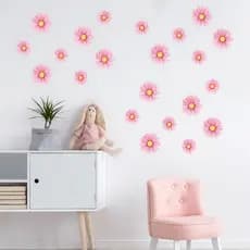 Adesivos de parede flores rosa adesivos de parede frescos embelezamento do quarto das crianças adesivos decorativos