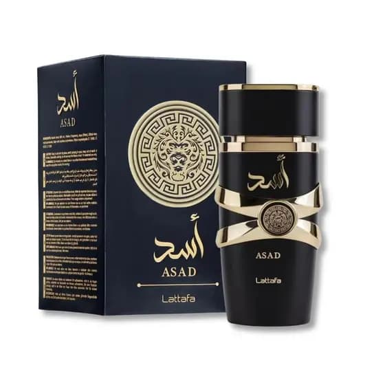 Perfume Árabe Asad Lattafa Preto Masculino 100ml