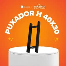 Puxador Porta Alumínio Barra Chata 40x30 – Qualidade Garantida