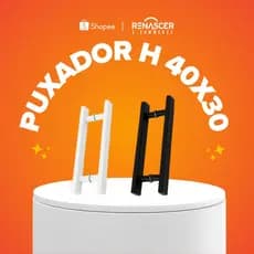 Puxador de Porta Alumínio Barra Chata 40x30 – PARA PORTA DE VIDRO E MADEIRA - Qualidade Garantida
