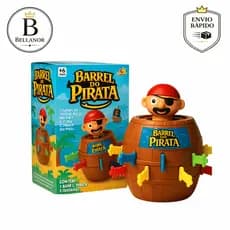 Jogo do Barril Pirata Infantil Original Para Presente Brinquedo de Mesa Para Família