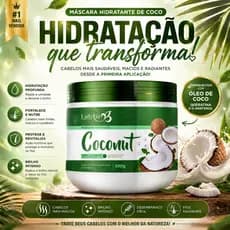 Lady Liz Mascara Hidratante CoconutTratamento Capilar para todos os tipos de cabelos Hidratação