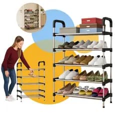 Sapateira Multiuso 5 Andares - Montagem Fácil e Design Moderno