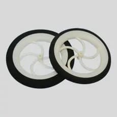 2 Pçs Rodas Super Leves (Pneu Esponja) Cor Branco/Preto D60/65mm Para Avião RC Substituição Brinquedos Acessório