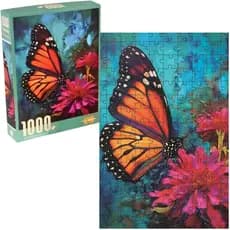 Quebra Cabeça Borboletas e Flores 1000 Peças Premium Textura Sedosa - Castela
