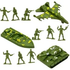 Kit Soldadinhos Militares de Brinquedo Guerra 60 Peças - Castela Brasil