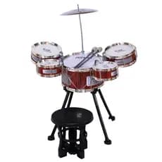 Bateria Infantil Musical com Luz e Banco - Castela