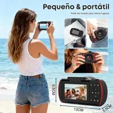 Camera Fotografica Digital 4k Wifi 64mp 18x Com Sd 32gb Vlog Preto