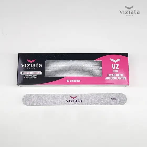LIXAS DE UNHAS ZEBRA REFIL - VZ PRO - 100/100 E 240/240 - 30UN.