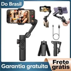 Estabilizador Smart XE de Celular Portátil Gimbal para Smartphone Rastreamento Facial IA Tripé Dobrável Profissional