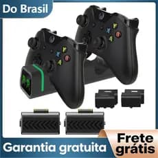 Base Carregador Duplo Compatível Controle Xbox Series X|S/Xbox estação de Carregamento com 2 Baterias Inclusas