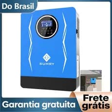 Inversor Solar Híbrido Off-Grid 3800W 24V com Controlador MPPT 110A e Carregador 220V