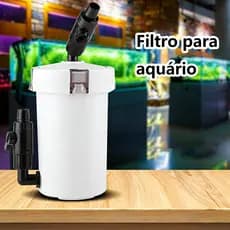Filtro Externo para Aquário com 3 Estágios de Filtragem Pronto Uso para Água Doce e Salgada