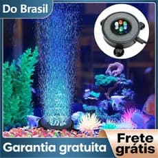NewPet Luz com Bolhas para Aquário, Placa Decorativa de Pedra com LED, Cores Ajustáveis e Oxigenação Integrada