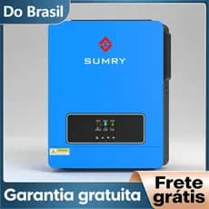 Inversor Híbrido Solar 3600W 24V Onda Senoidal Pura MPPT 110V Compatível Bateria Lítio LiFePO4 e Chumbo Ácido
