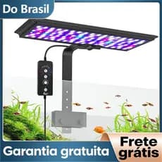 Lâmpada LED para Aquário 24/7 com Presilha e Timer, Brilho Ajustável e Modo DIY Espectro Completo,IP68 à Prova d'Água