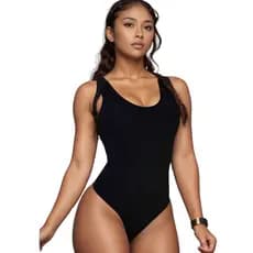Maiô Feminino Preto Premium Em Suplex Com Forro E Modelagem Confortável Praia Sitio Piscina