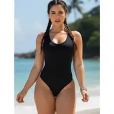 Maiô Adulto Moda Praia Verão Ideal Praia Sitio Natação Com Forro E Elastano Confortável
