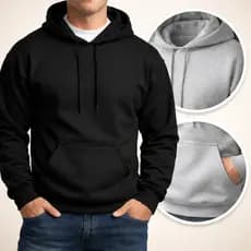 Blusa de Frio Moletom Flanelado LISO Masculino Com Capuz