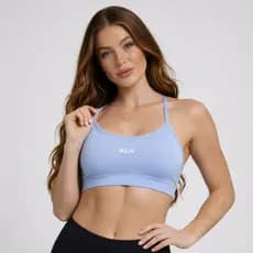 Top Fitness Poliamida Feminino Sem Bojo Alcinhas Costas Nuas Confortável Ginástica Treino Academia