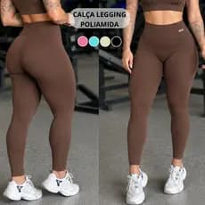 Calça Legging  Zero Transparência Cintura Alta Compressão Treino Academia Feminino Corrida KLN