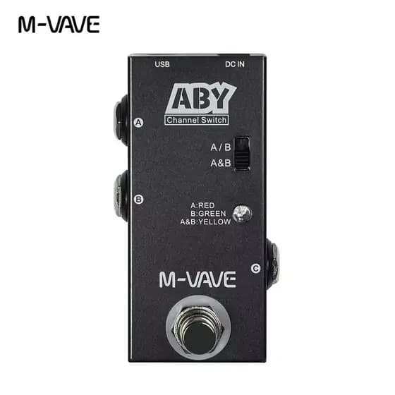 M-VAVE ABY Seletor de linha AB Switch Pedal de efeito para guitarra True Bypass Pedal para guitarra e baixo AB Box - ABY