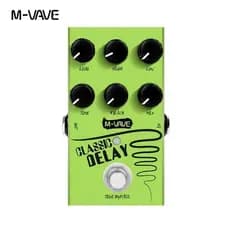 Pedal de efeito de atraso M-vave Classic, pedal de efeito de guitarra com tempo de atraso de 600 ms e bypass verdadeiro