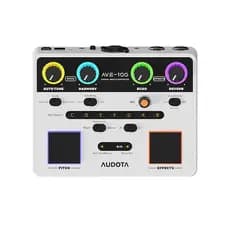 Audota AVE-100 – Processador multiefeitos vocal para cantores AVE100: harmonia, afinação, reverberação, looper, pedal