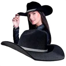 Chapéu Country Cowboy Cowgirl Feminino Rodeio Barretos Confortável