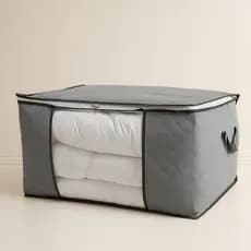 Saco Organizador Grande Guarda Roupa Edredom Multiuso Dobrável C/ Ziper