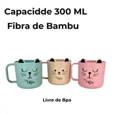 Caneca Copo de Plástico Infantil Com Alça