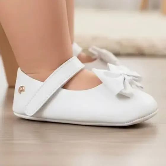 Sapatinho Bebe Pampili original sapatilha infantil sapato infantil menina bebe Nina Laço Branco