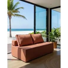 Puff Sofa Ilha 2 Em 1 Terracota Design Moderno E Versátil