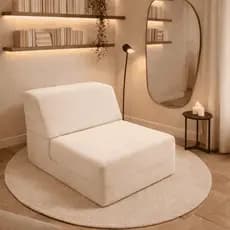 Poltrona Cama 3 Em 1 Reclinável Estica Para Leitura e Vira Espreguiçadeira Modelo Moderno Compacto 100% Espuma