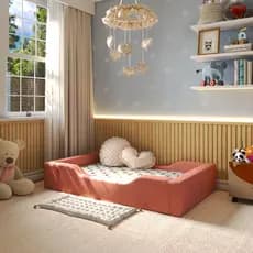 Berço montessoriano tipo cama montessoriana confortável 100% espuma para quartos infantis