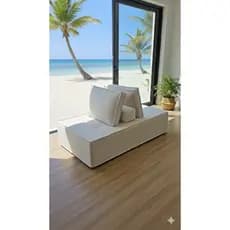 Puff Sofá Ilha 2 Em 1 Sala Ou Quarto Perfeito Para Espaços Pequenos