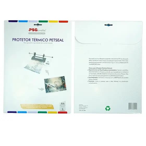 Protetor Térmico A4 150 micras Petseal 226x313mm PSG - 5 unidades