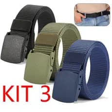 Moda Cinto Largo Masculino Nylon fivela e engate rápido Unissex Social Durável