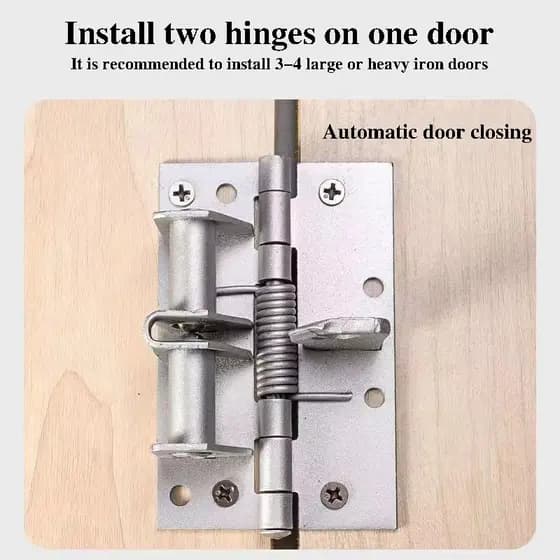 Dobradiças de Fecho de Porta Automático de Aço Inoxidável com Mola Ajustável