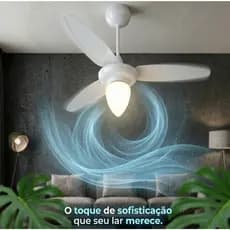 Ventilador Ventisol Teto Inverter 30W Wind Silencioso C/Controle Inverter 6 Vel Bivolt 127v 220v