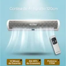 Cortina de Ar Agratto 120cm Economia Até 46% Energia Bloqueia Insetos Controle Remoto 220V Comercial