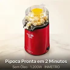 Pipoqueira Elétrica Com Dosador Agratto Pop Cine PP01 Sem Óleo Vermelha 1200W Pop Cine 127V