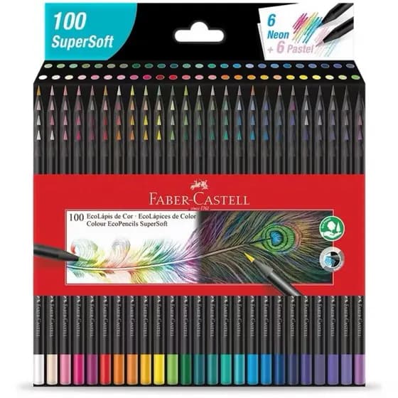 Lápis de cor SuperSoft 100 cor 1207100SOFT - Faber-Castell