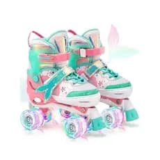Patins Infantil Roller e Quad Ajustável Led nas rodinhas sem kit