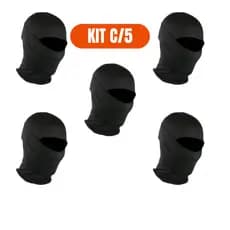 Kit 5 Balaclavas Touca Ninja Peluciada Térmica Unissex  Moto Bike Frio Esportes