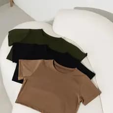 Cropped Feminino Top Liso Básico  Tecido dryfit Premium Blusa Blusinha da Moda alta