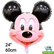 Balão Personagem Mickey 60cm Metalizado Para Festa de Criança Aniversário 3D Decoração