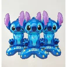 Balão LILO STITCH AZUL Metalizado Grande  60x30 Corpo Aniversário Festa Infantil Decoração Criança