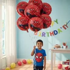 Kit com 2/6/10/20 Balão Metalizado Homem Aranha Grande Decoração Para Festa Enfeite Aniversário